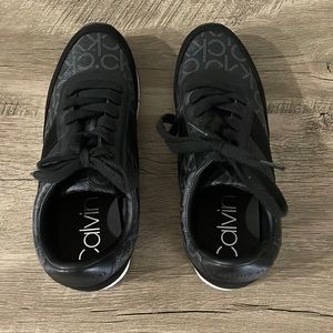 calvin klein women's frances wedge sneakers